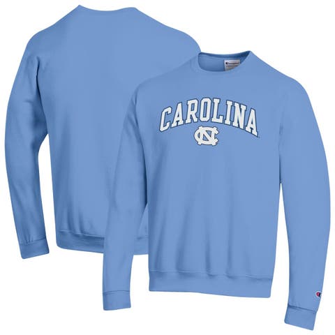 Men's Champion  Carolina Blue North Carolina Tar Heels Arch Over Logo Pullover Sweatshirt