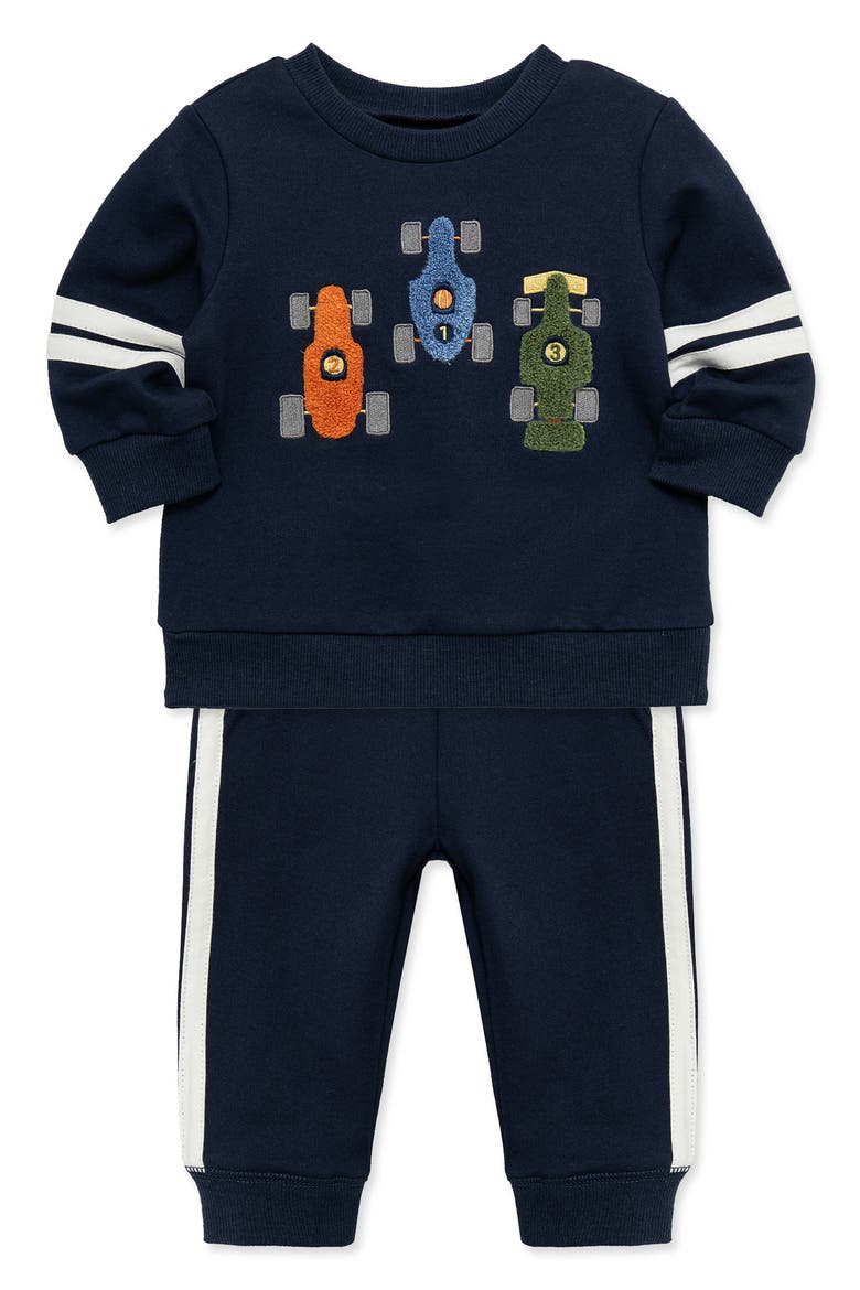 Kids' Race Car Sweatshirt and Pants Set, Alternate, color, NAVY