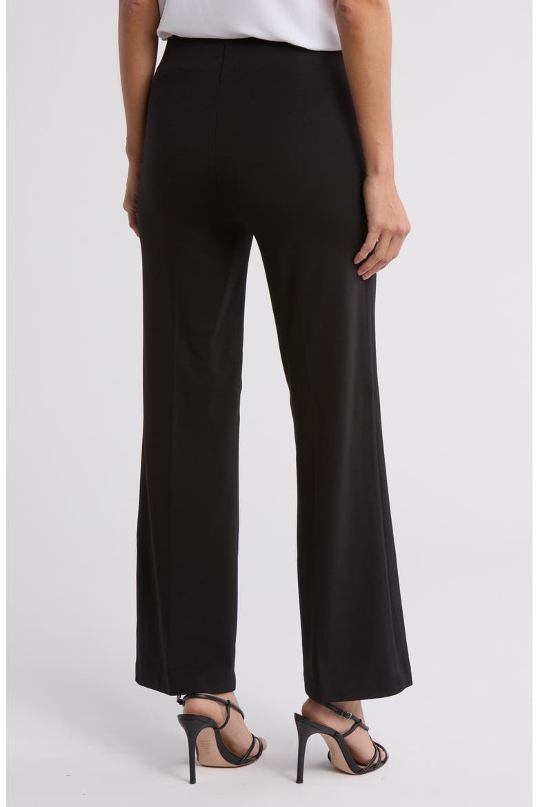 Front Seam Ponte Wide Leg Pants, Alternate, color, BLACK