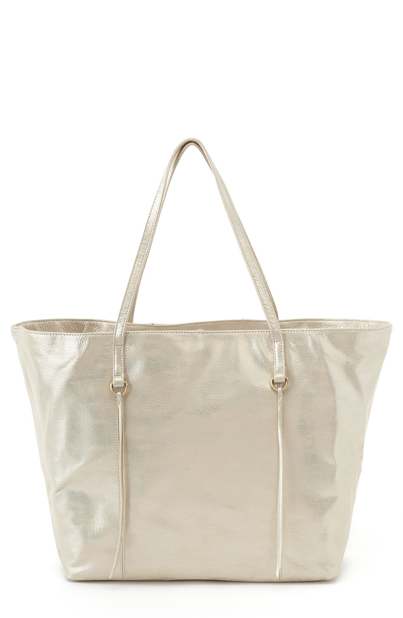 Kingston Leather Tote, Main, color, PEARLED SILVER
