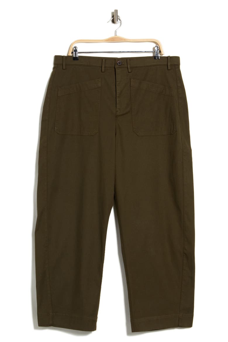 SPANXsupersmooth® Barrel Leg Stretch Twill Utility Pants, Main, color, MOSS SHADOW
