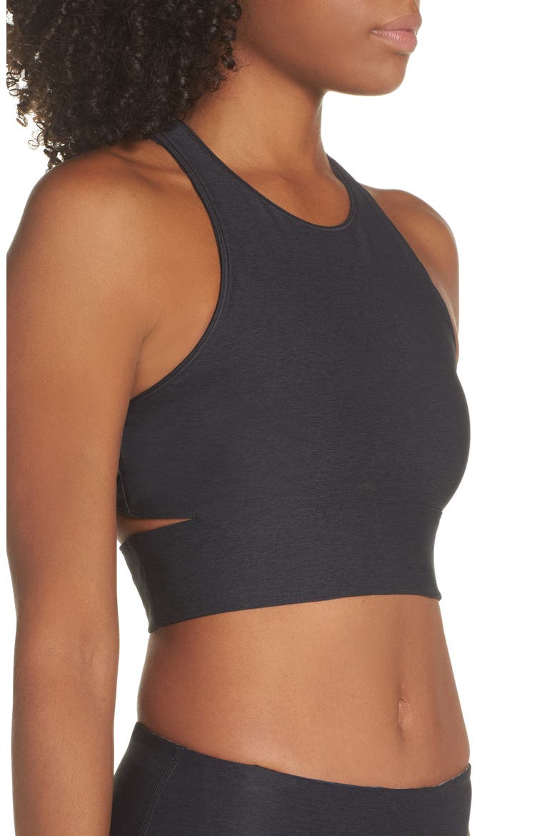 Slashback Crop Top, Alternate, color, CHARCOAL