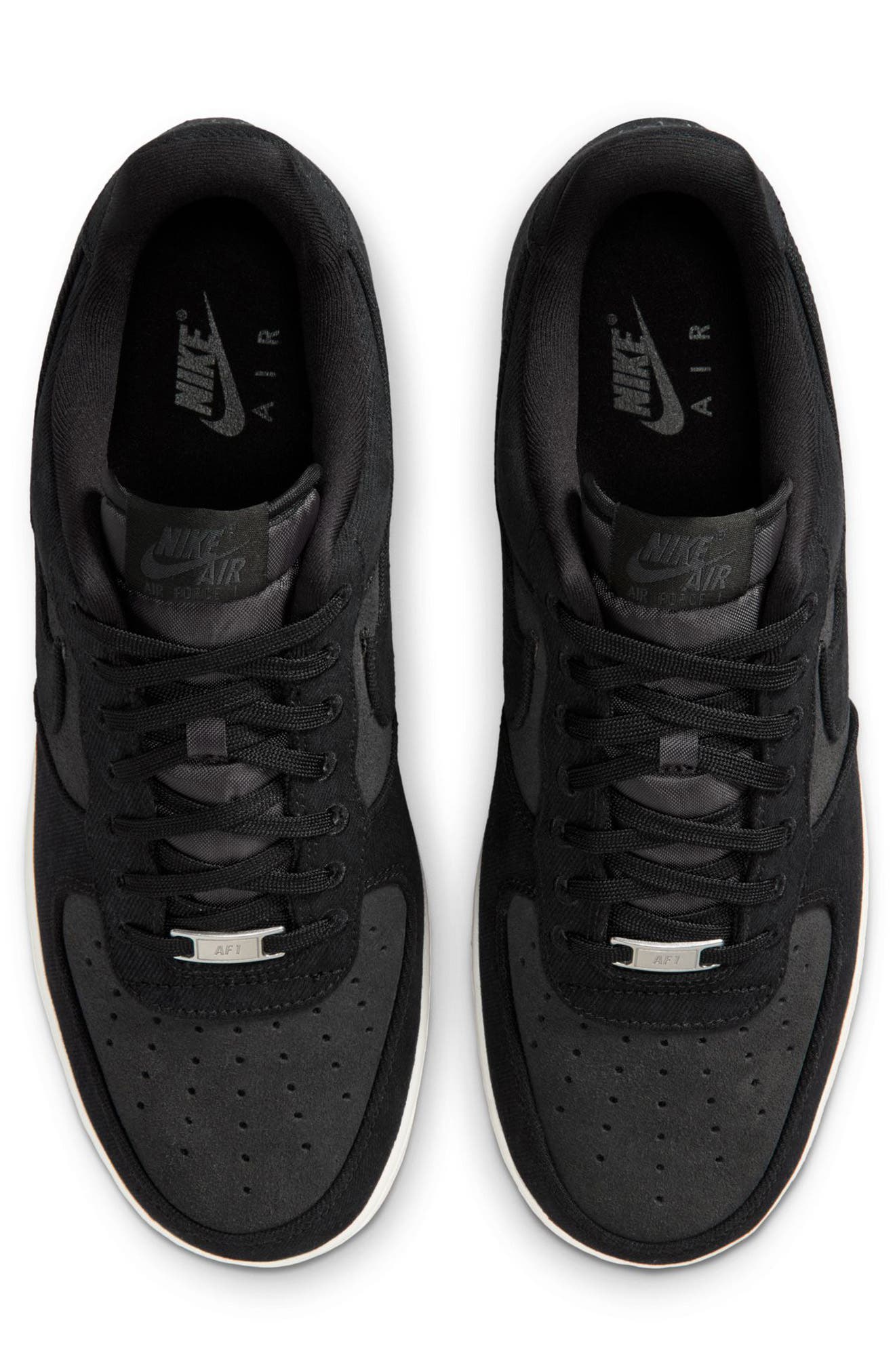 Nike Air Force 1 '07 LV8 Denim Basketball Sneaker, Alternate, color, Black/Black