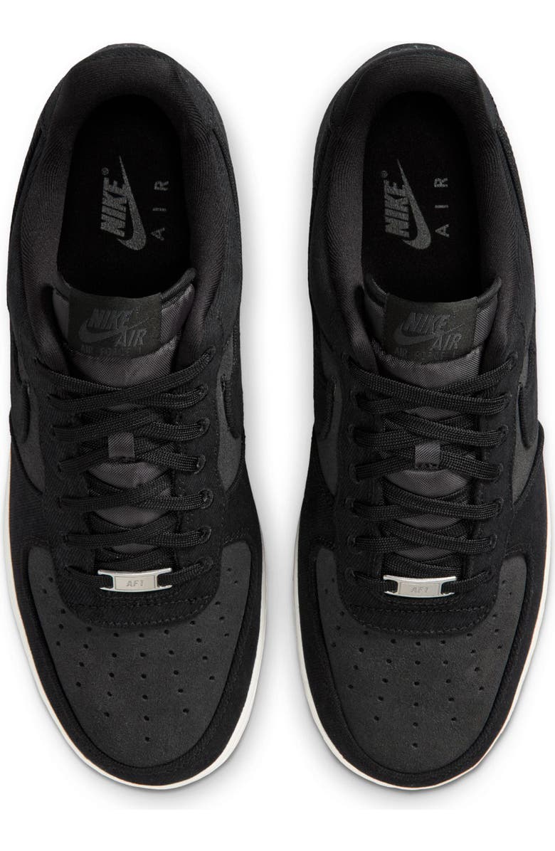 Nike Air Force 1 '07 LV8 Denim Basketball Sneaker, Alternate, color, Black/Black