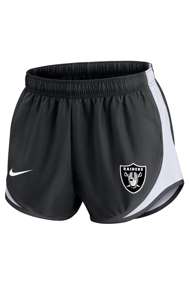Women's Nike Black Las Vegas Raiders Performance Tempo Shorts, Alternate, color, Black