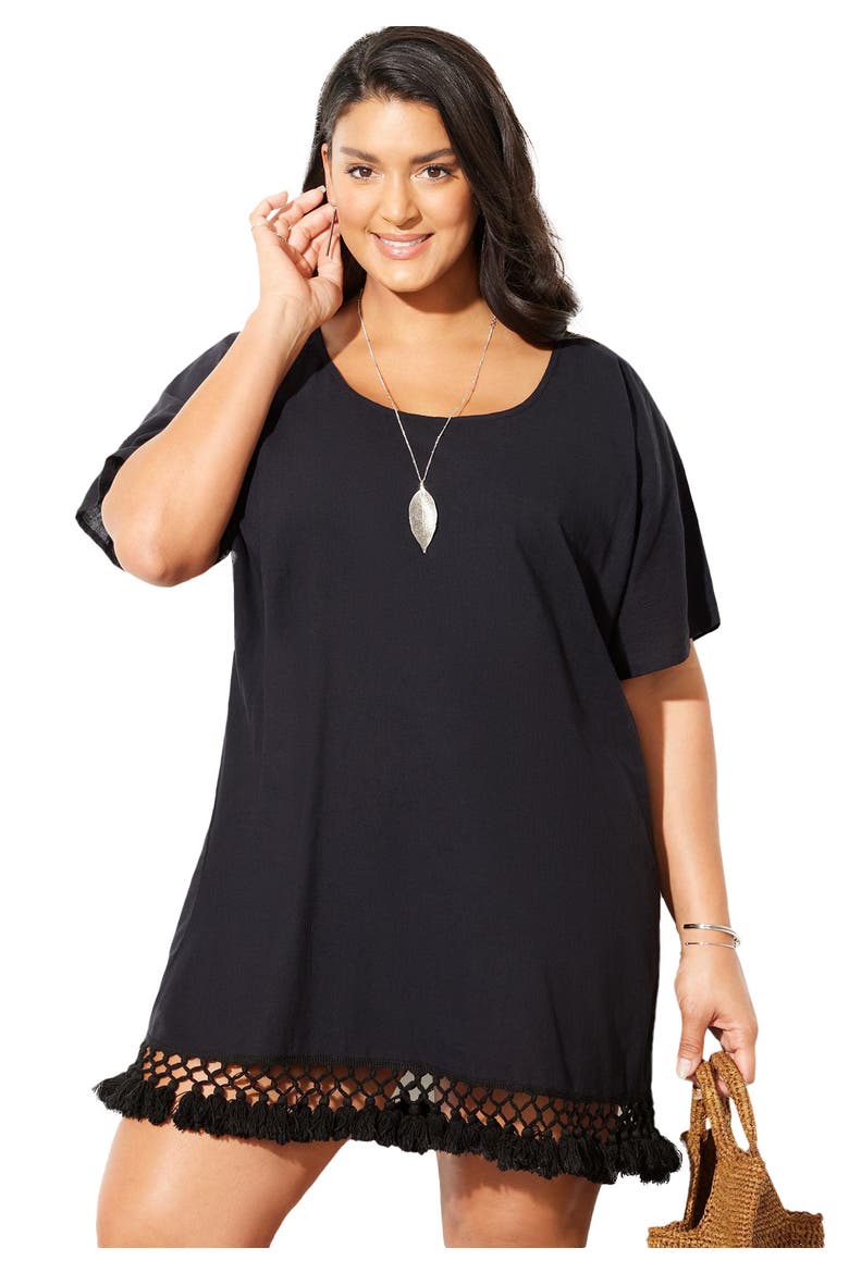 Courtney Tassel Tunic, Main, color, Black
