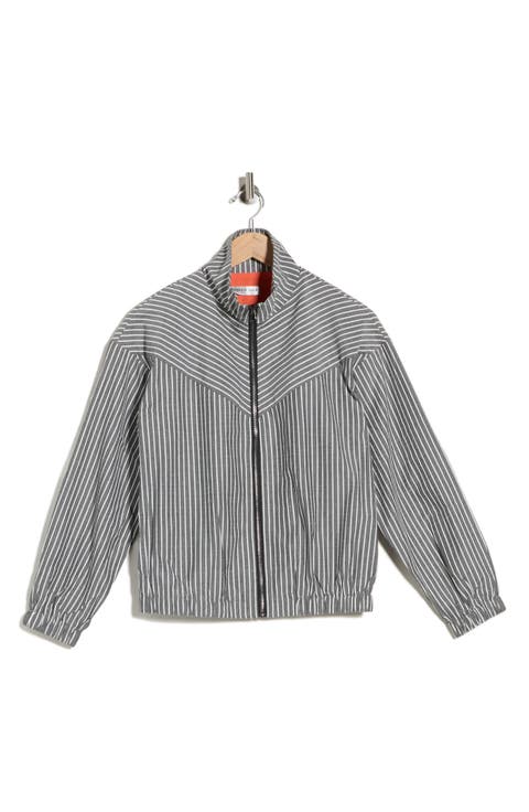Pinstripe Bomber Jacket