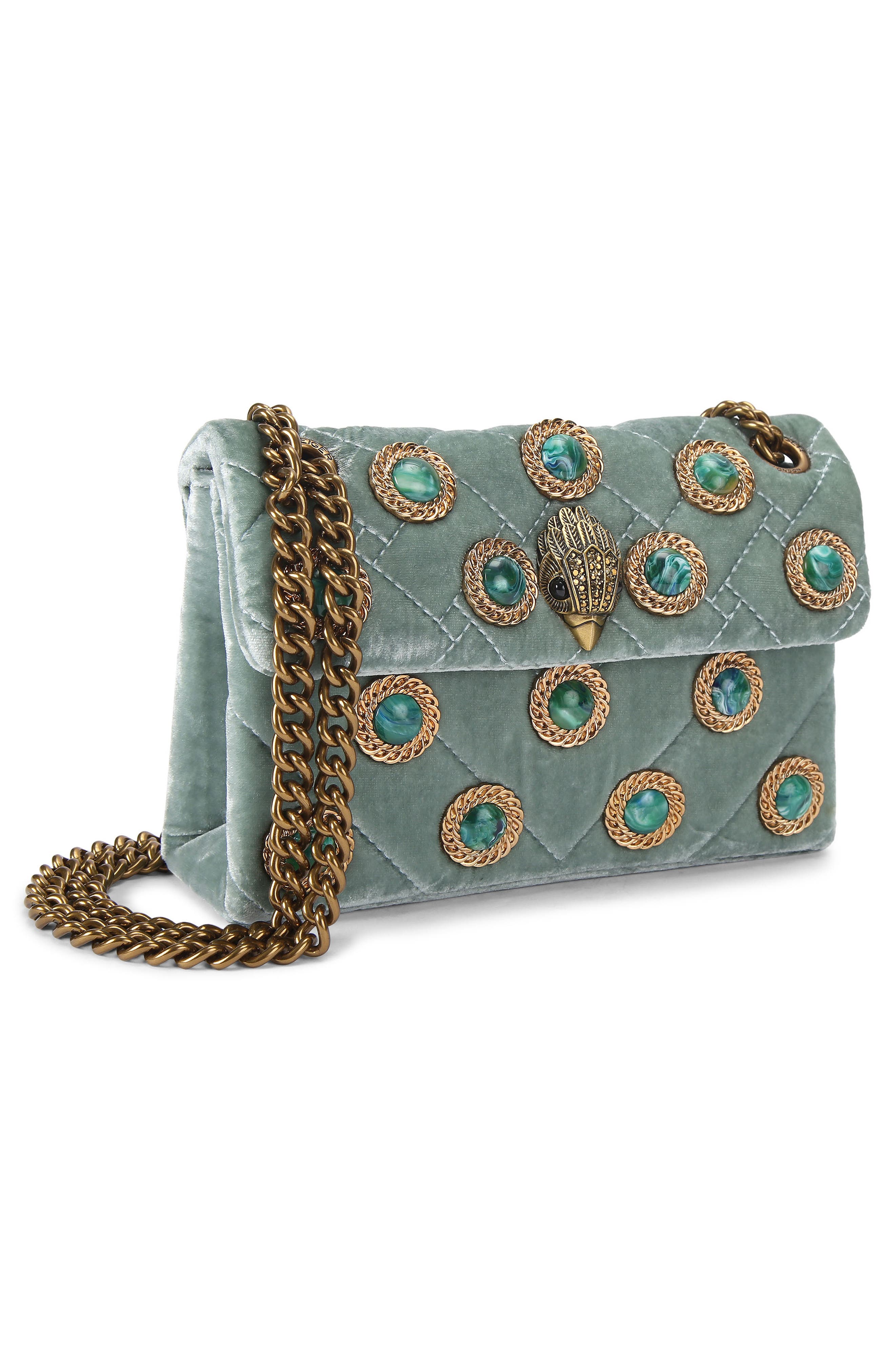 Kurt Geiger London Mini Kensington Velvet Crossbody Bag, Alternate, color, 