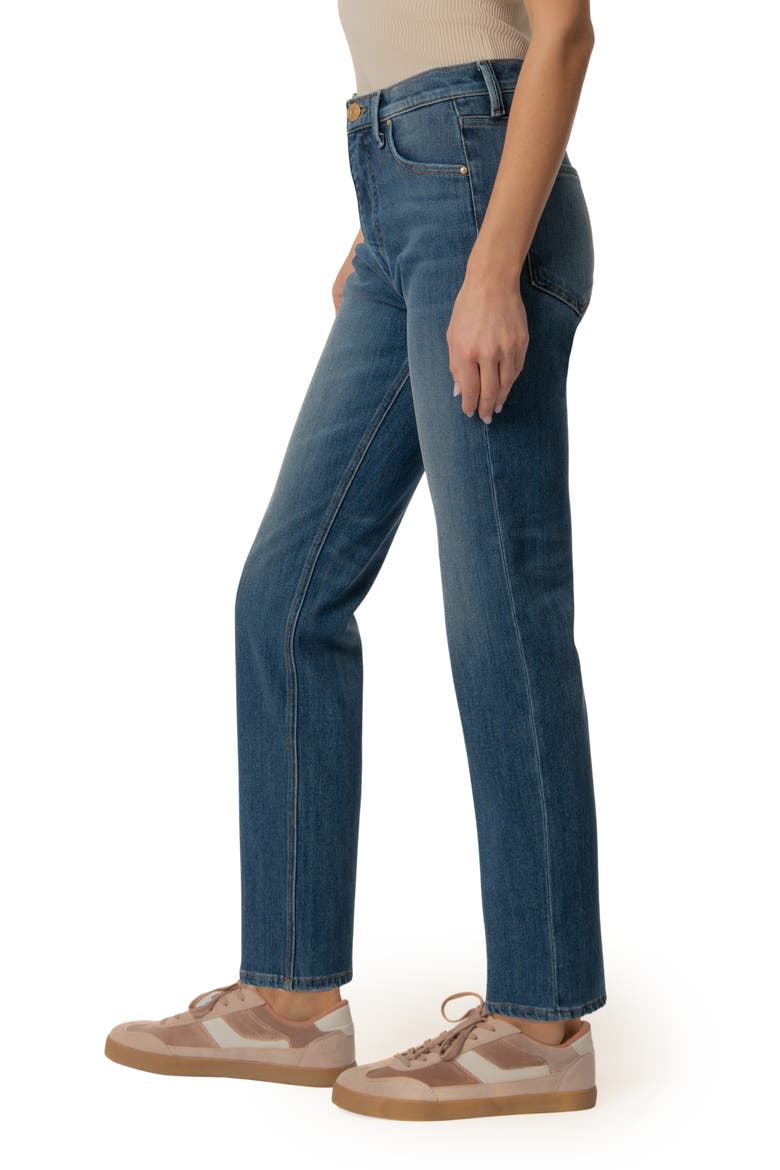 Blair Fab Ab High Waist Ankle Straight Leg Jeans, Alternate, color, RAZOR