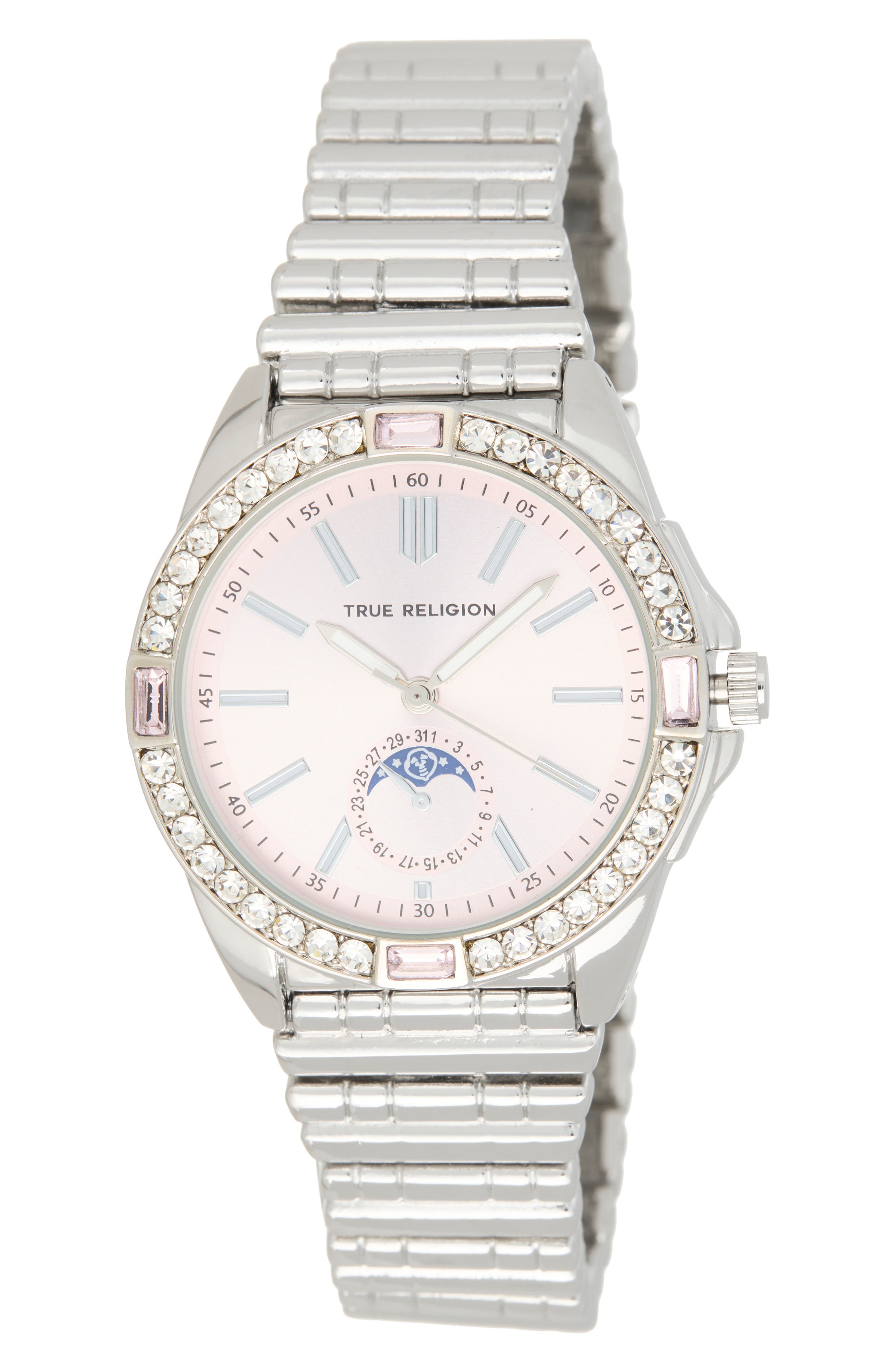 True Religion Moonphase Bracelet Watch, 36mm