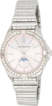 True Religion Moonphase Bracelet Watch, 36mm