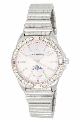 True Religion Moonphase Bracelet Watch, 36mm