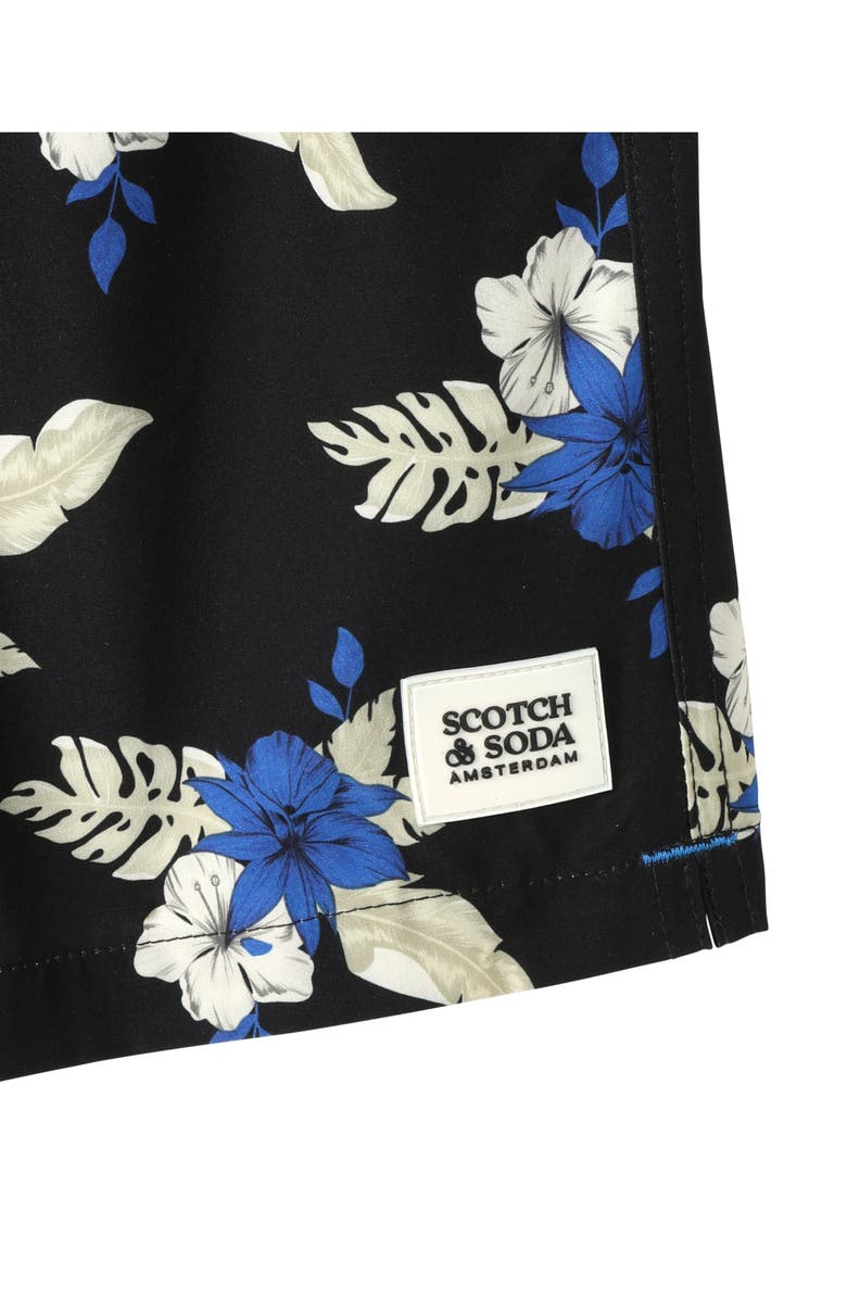 Scotch & Soda Midnight Garden Swim Trunks, Alternate, color, Meteorite
