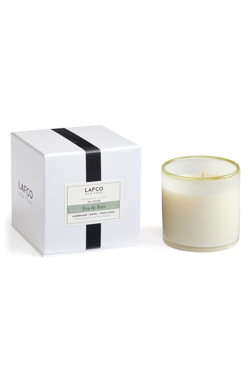 Lafco Feu De Bois Classic Candle In White