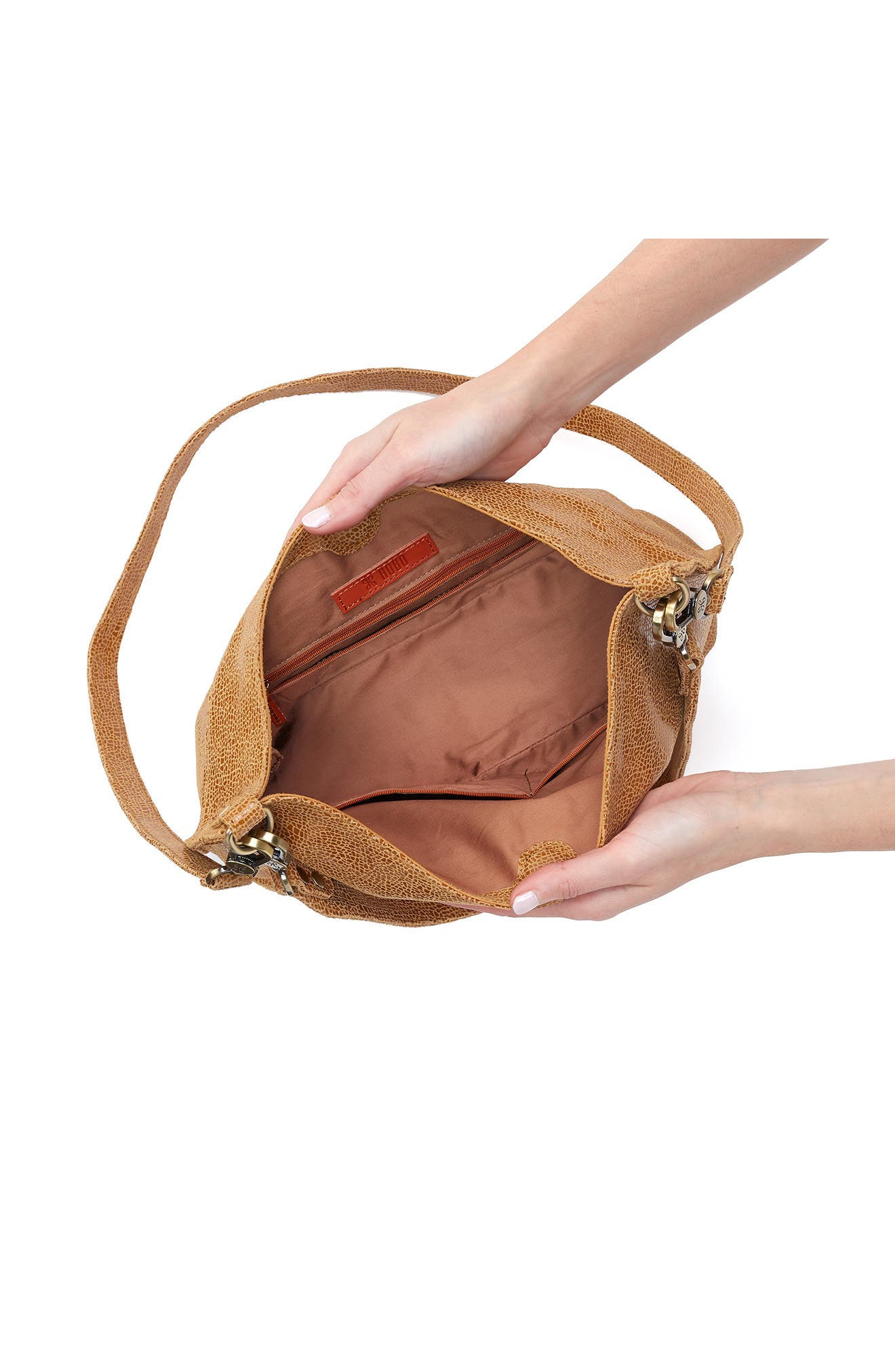 HOBO Pier Leather Tote, Alternate, color, Cedar Crackle Print