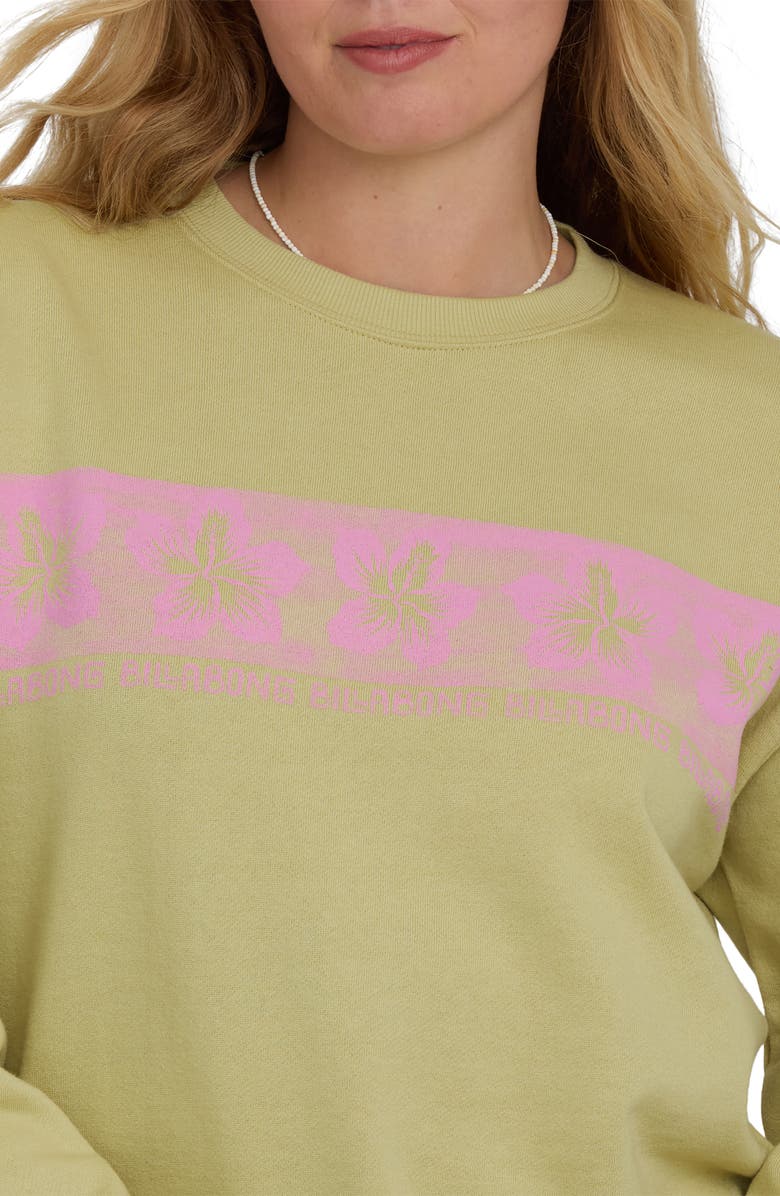 Billabong Giving Shade Fleece Graphic Sweatshirt, Alternate, color, Cactus