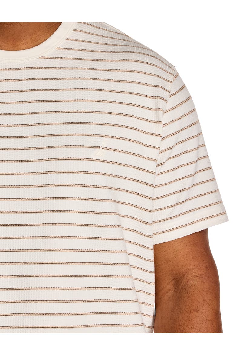 Big & Tall Textured Striped Crewneck T-Shirt, Alternate, color, SAIL WHITE
