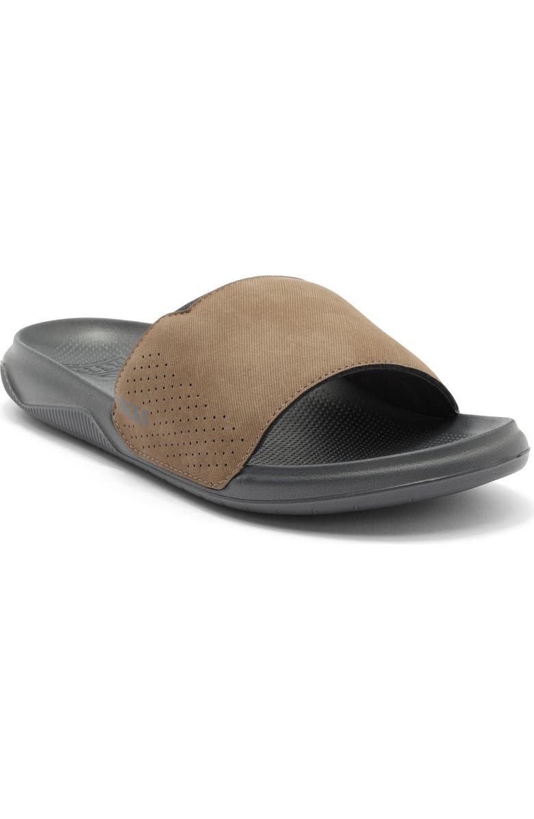 Reef Tailslide Slide Sandal, Main, color, Grey/ Tan