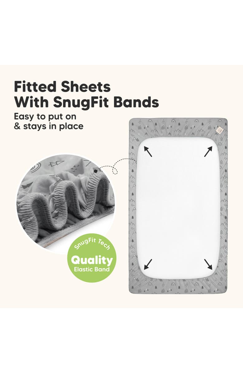 KeaBabies 2-Pack Isla [Protect+] Waterproof Crib Sheets, Alternate, color, Woodland