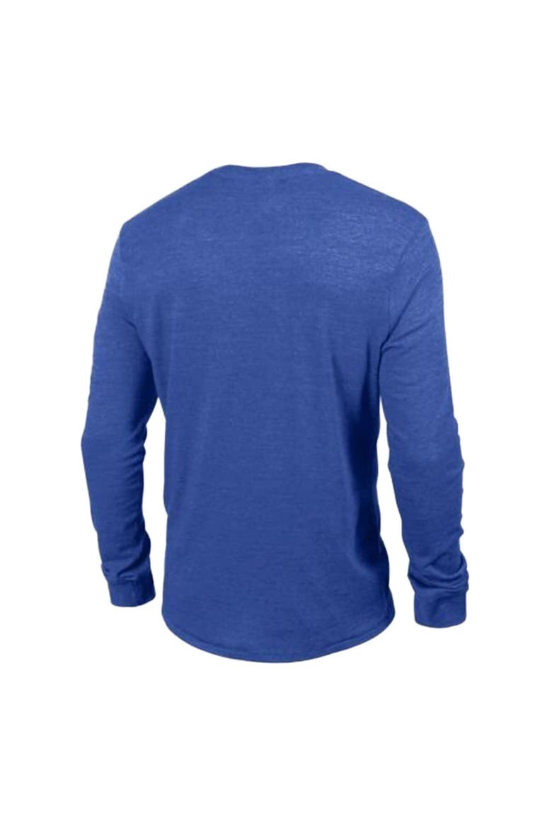 Men's Champion Heather Royal Seattle Seahawks Ultimate Tri-Blend Long Sleeve T-Shirt, Alternate, color, Heather Royal