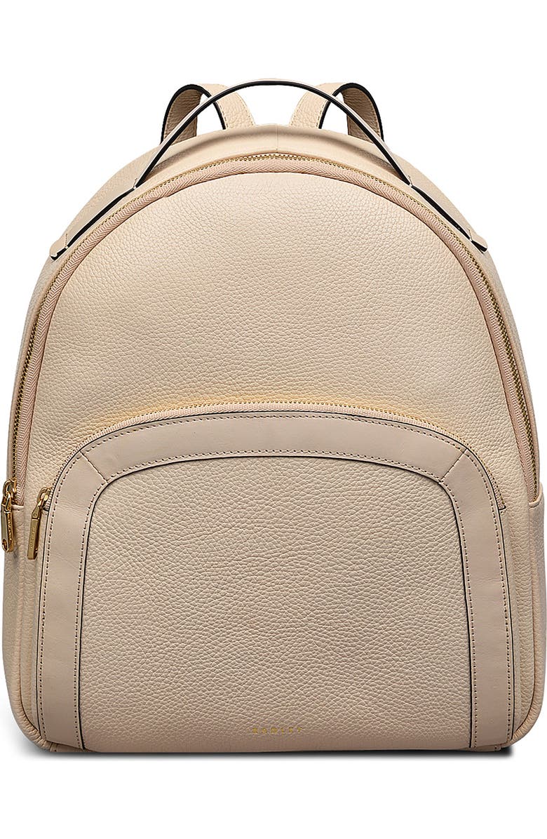 Radley Merchant Hall Medium Leather Backpack, Main, color, Oat Milk