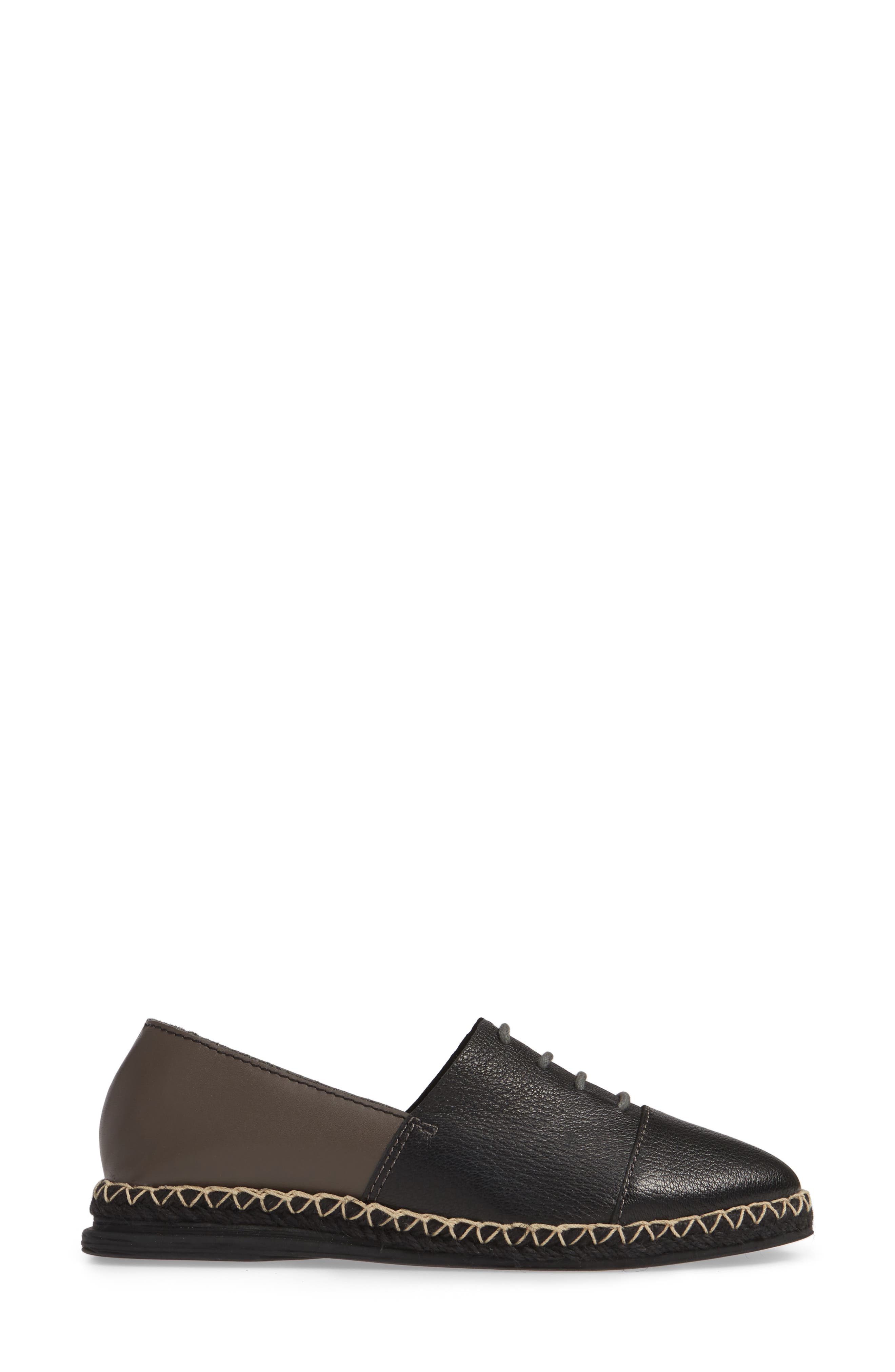 Evolve Espadrille, Alternate, color, BLACK LEATHER