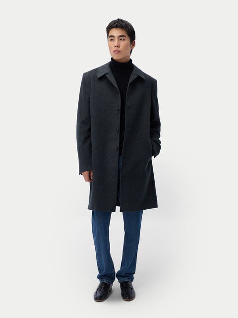 Men's Single Breasted Cashmere Coat
