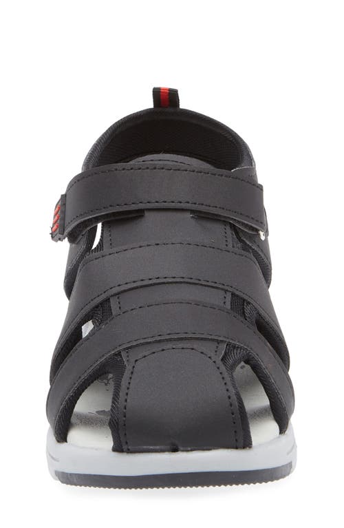 Extreme By Eddie Marc Kids' Solid Woven Sandal In Black