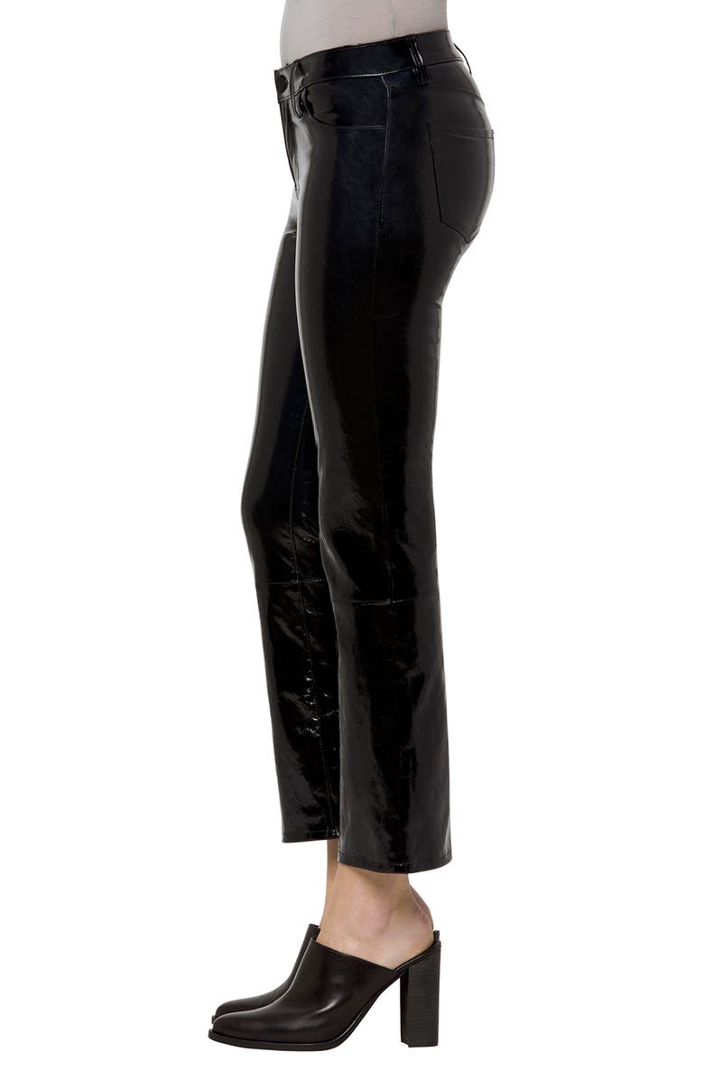 J Brand Selena Crop Bootcut Patent Leather Jeans, Alternate, color, 
