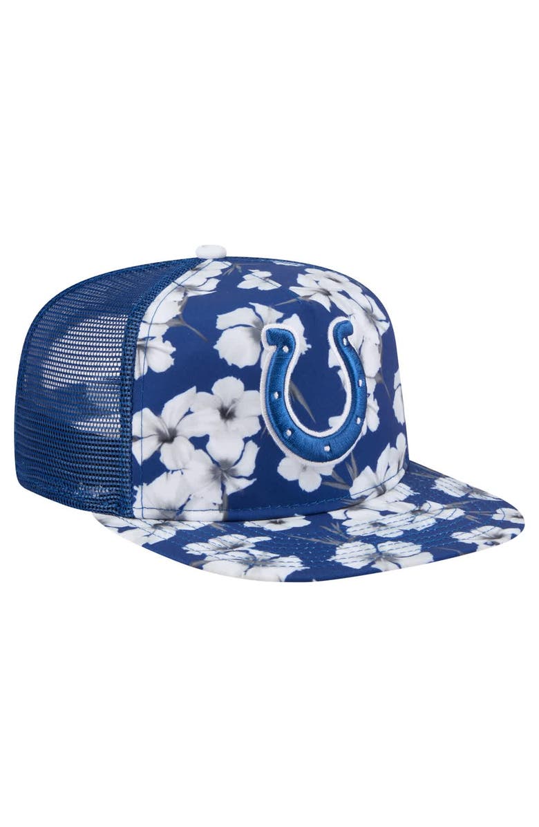 New Era Men's New Era Royal Indianapolis Colts Adventure Pattern Golfer Snapback Hat, Alternate, color, Royal