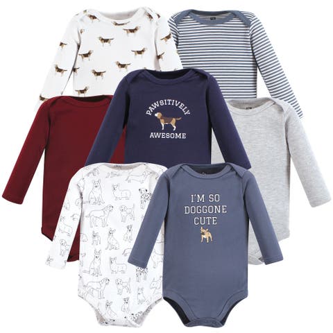 Long-Sleeve Cotton Bodysuit Collection 7-Piece Set