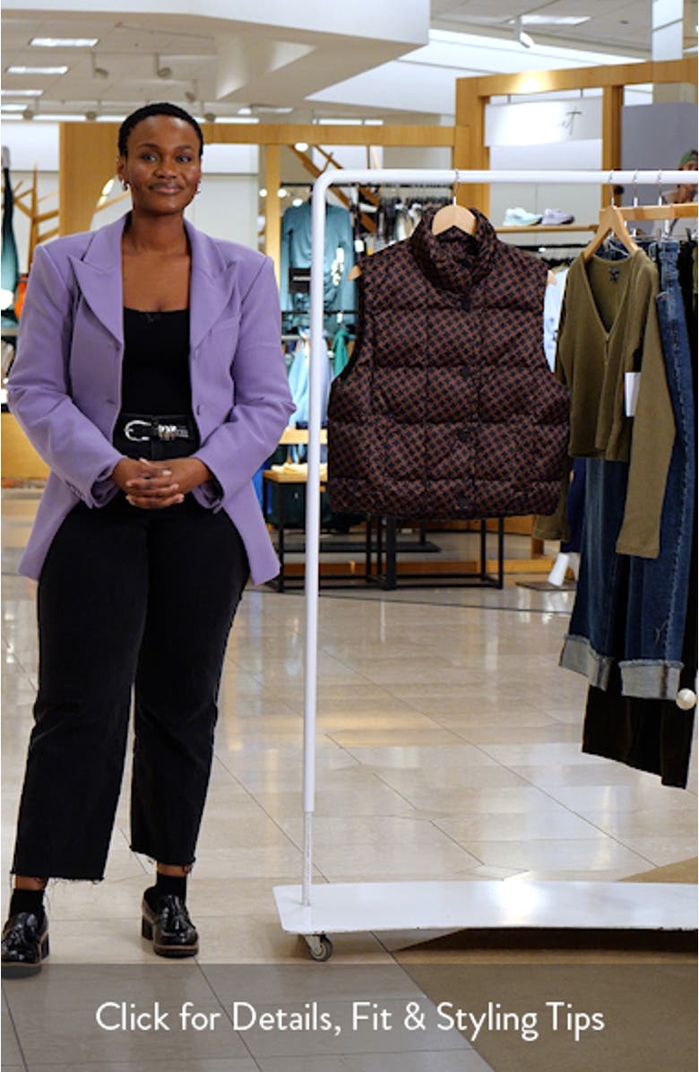 Water Repellent Houndstooth Check 650 Fill Power Down Vest, sales video thumbnail