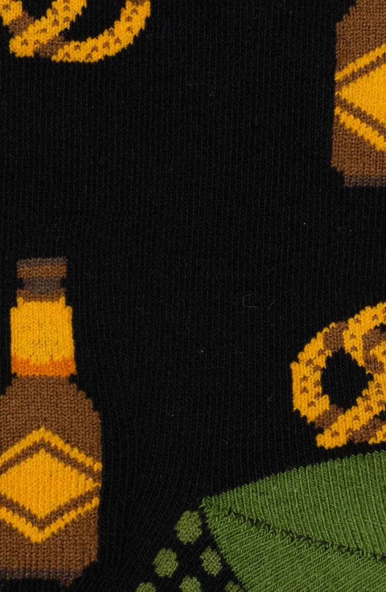 Cufflinks, Inc. Beer Snacks Crew Socks, Alternate, color, Black