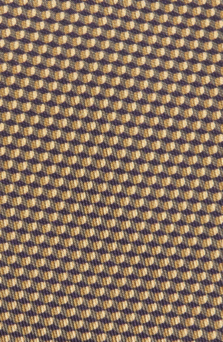 Brioni Micro Jacquard Silk Tie, Alternate, color, Olive/ Ochre