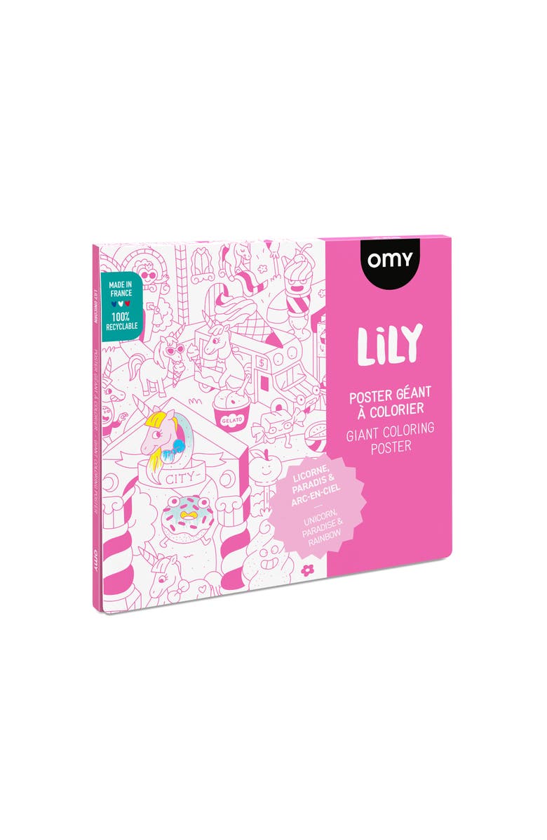 OMY Giant coloring poster Unicorn, Main, color, Pink