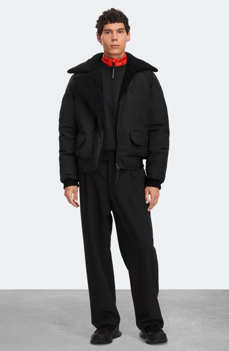 Canada Goose Chilliwack 750 Fill Power Down Aviator Bomber Jacket, Alternate, color, Black - Noir