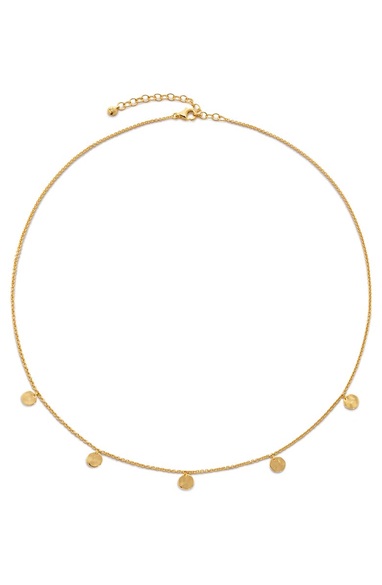 Monica Vinader MV Siren<sup>™</sup> Muse Disc Chain Necklace, Main, color, Gold Vermeil