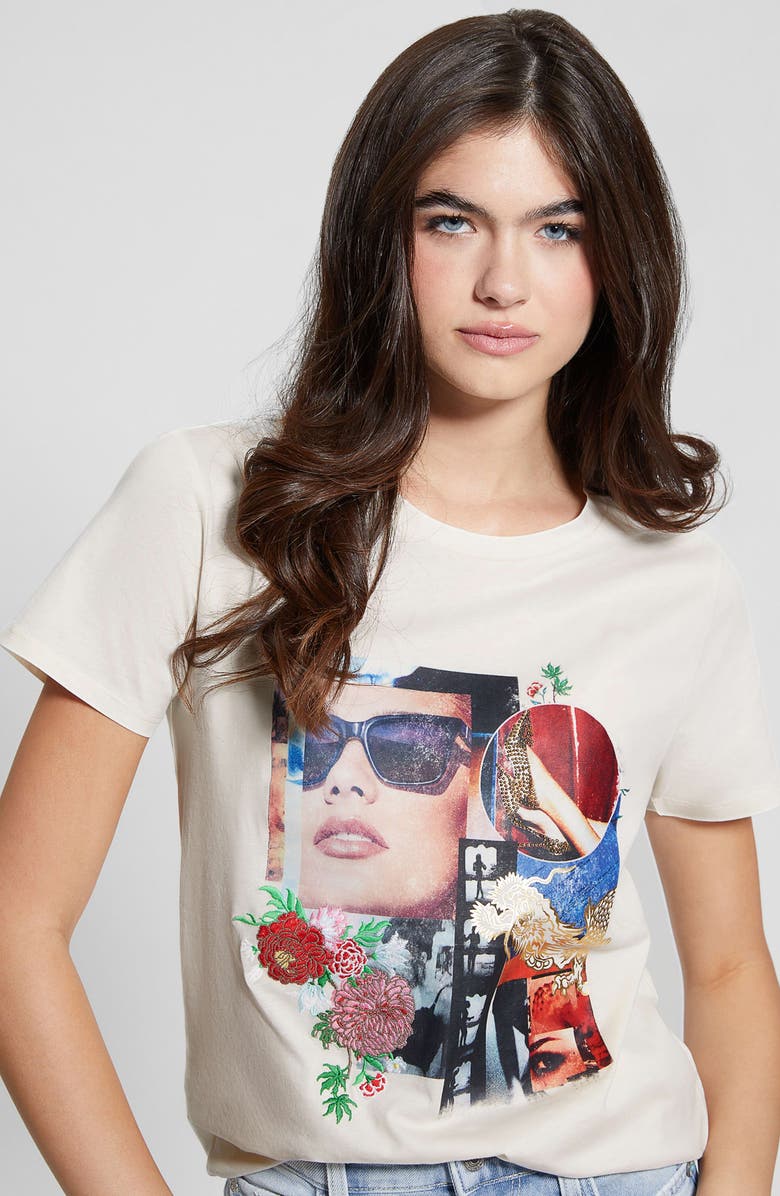 GUESS Hollywood Dragon Graphic T-Shirt, Alternate, color, 