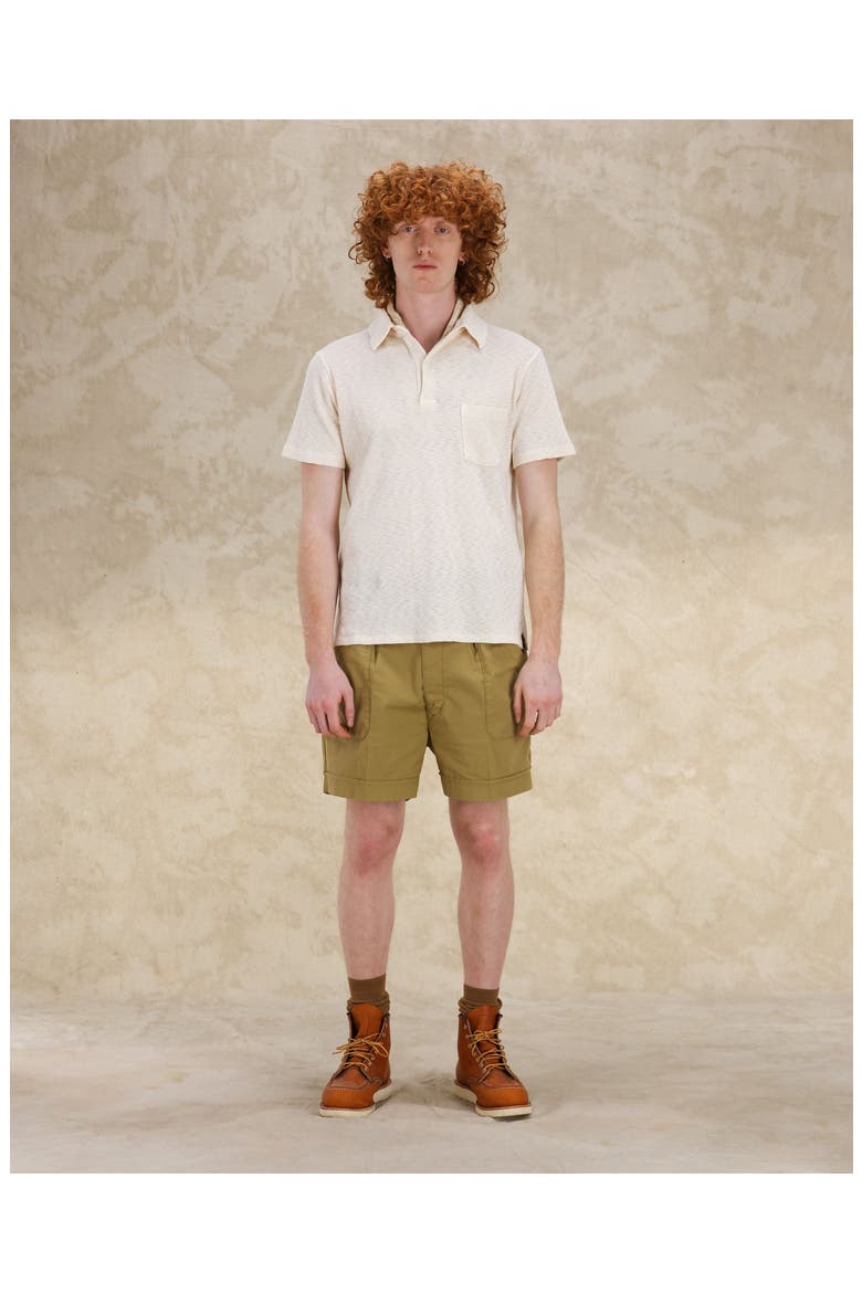 Missourim Waffle Jersey Short Sleeve Polo, Alternate, color, OFF WHITE