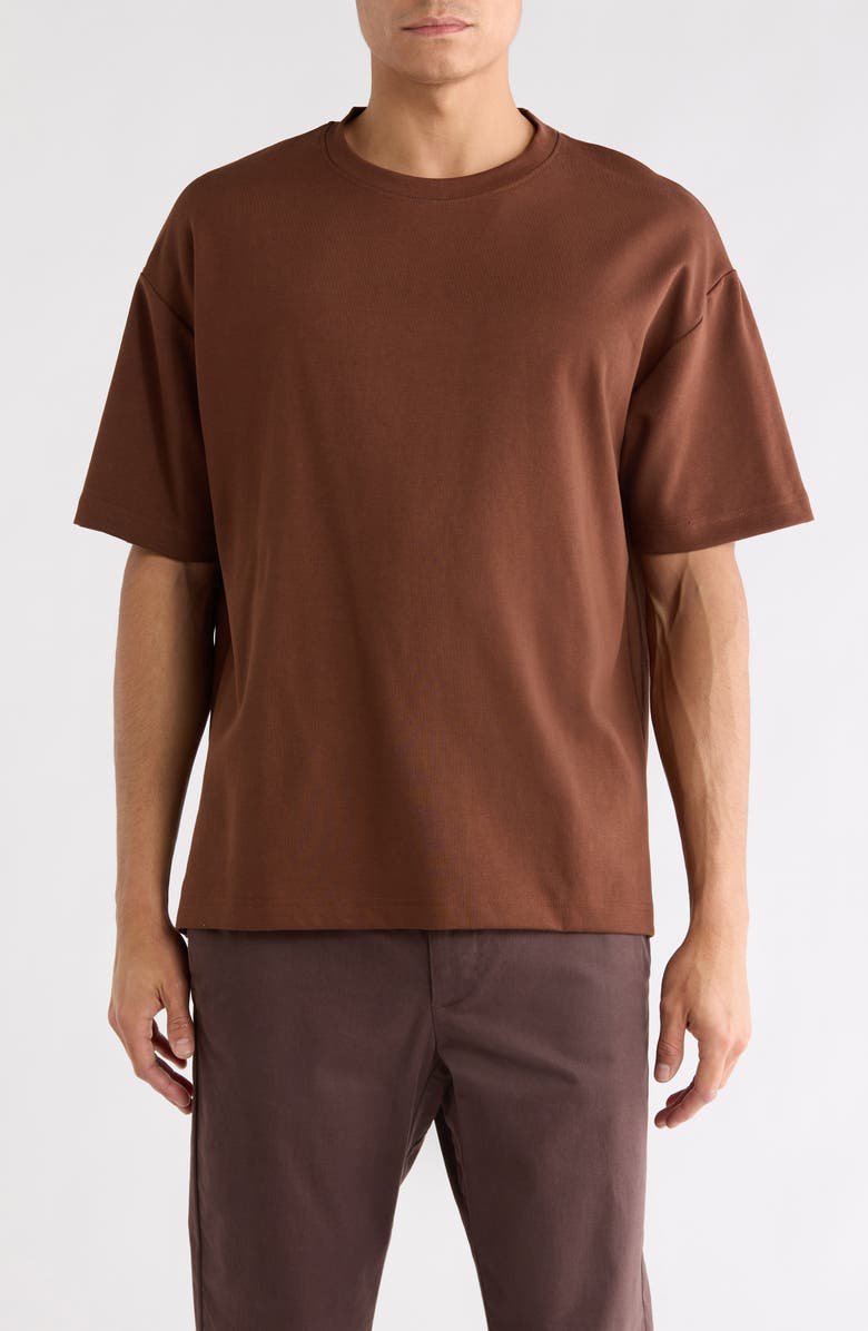 DENIM AND FLOWER Medium Weight Stretch Cotton T-Shirt, Main, color, Rust