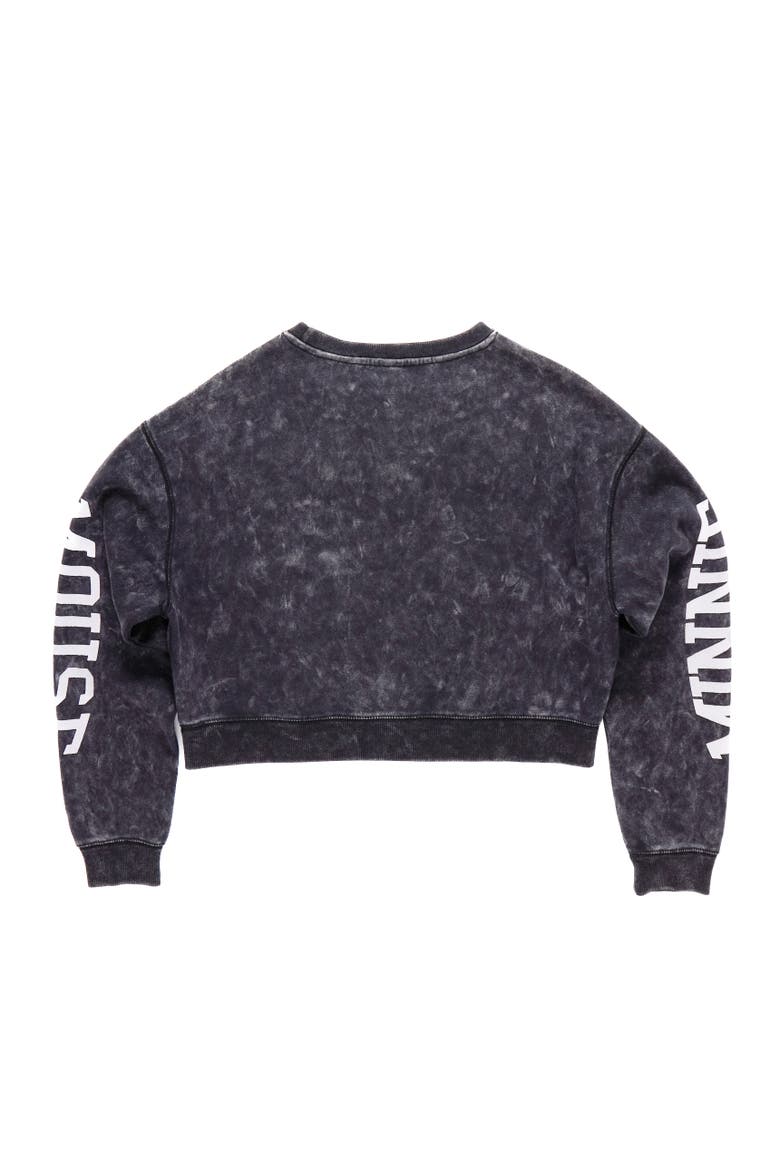 Minnie Mouse Pullover Sweatshirt, Alternate, color, Minnie Charcoal Wash