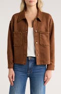 Vigoss Studded Faux Suede Shacket