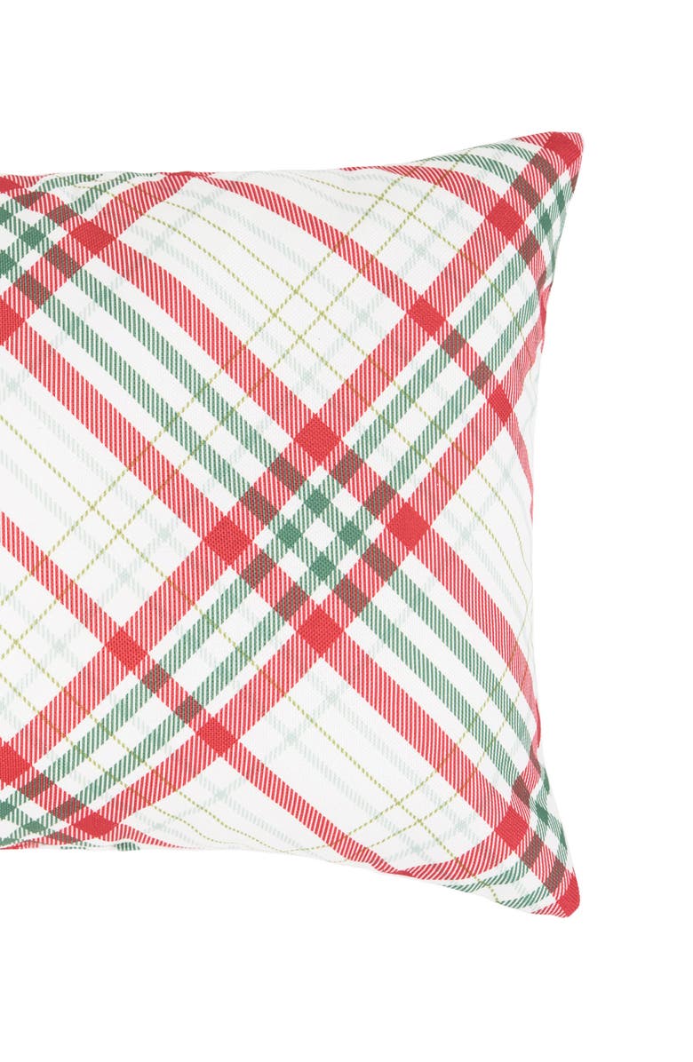 C&F Home Holiday Plaid Christmas Indoor/Outdoor Accent Pillow, 13" x 20", Alternate, color, Red