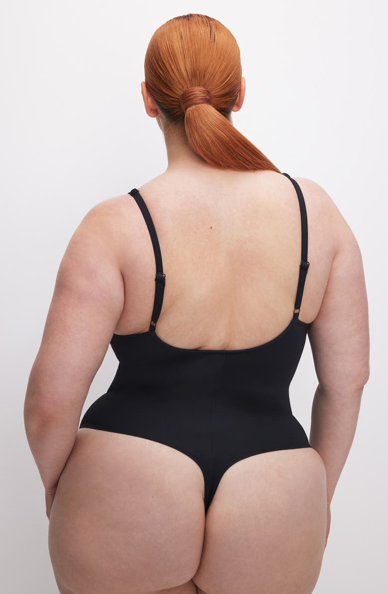 Good American Sculpting V-Neck Tank Bodysuit, Alternate, color, 