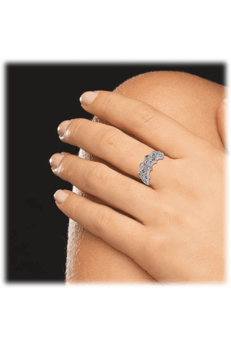 Cubic Zirconia Multicolor Ring, Alternate, color, Silver