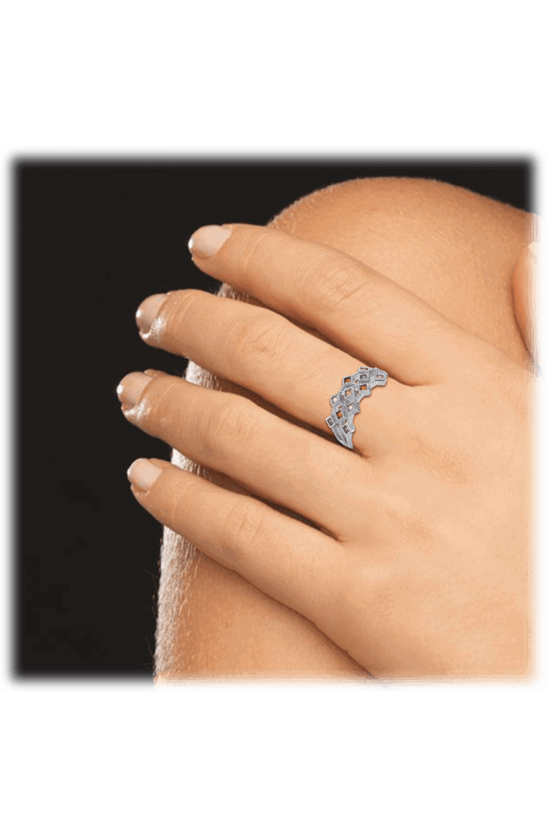 DLORIA Cubic Zirconia Multicolor Ring, Alternate, color, Silver