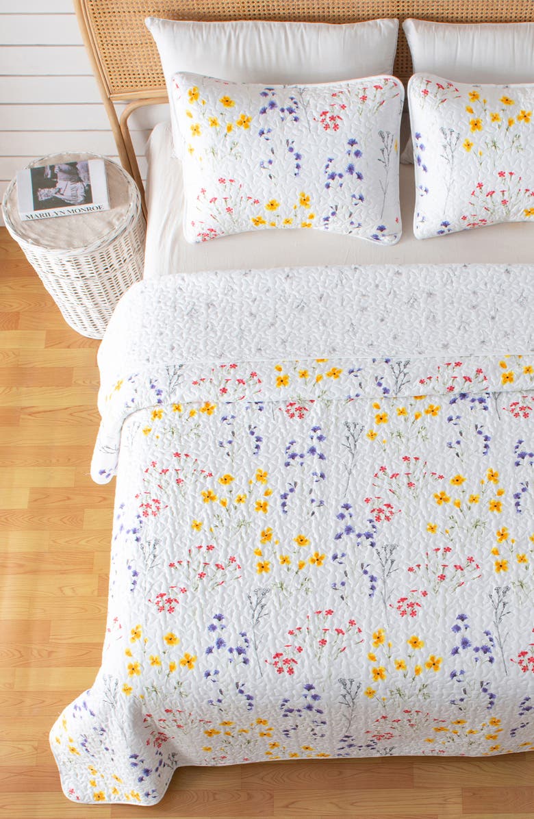 Woven & Weft Tiny Floral Quilt & Sham Set, Alternate, color, Wildflowers