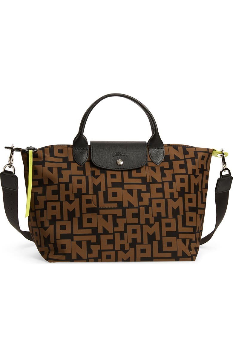 Longchamp Medium Le Pliage Logo Nylon Tote, Main, color,