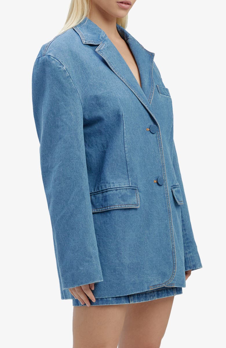 Bardot ABI Oversize Denim Blazer, Alternate, color, 