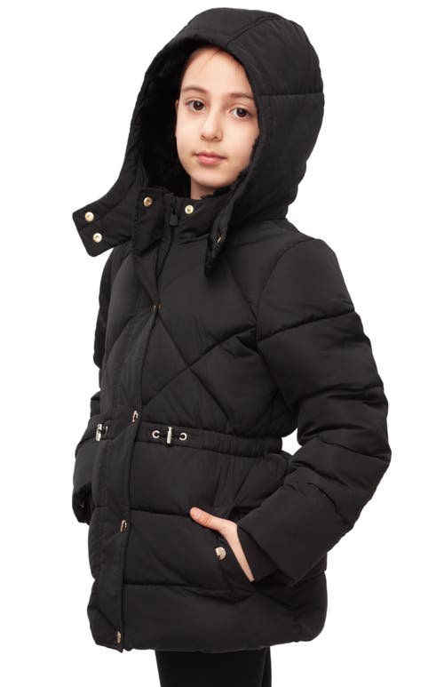 Rokka&rolla Kids' Timeless Quilted Coat In Black